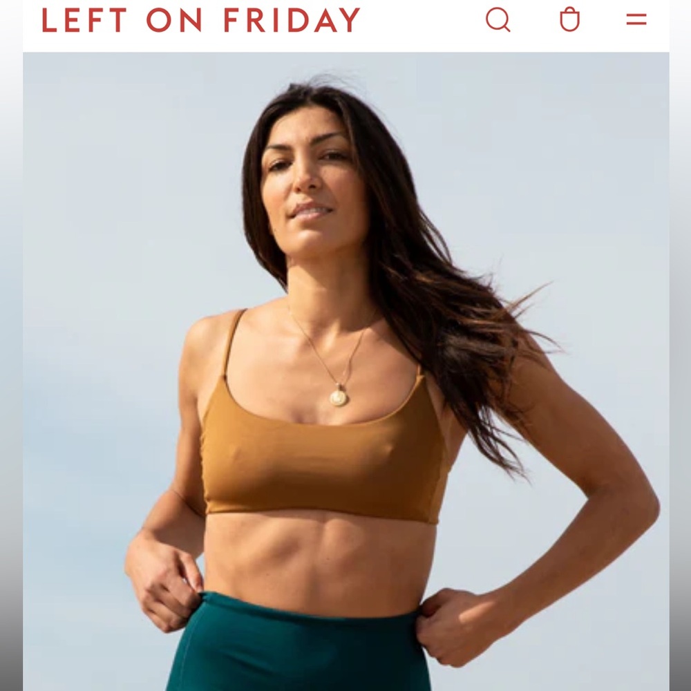 Left on Friday Pool Days top XS brown